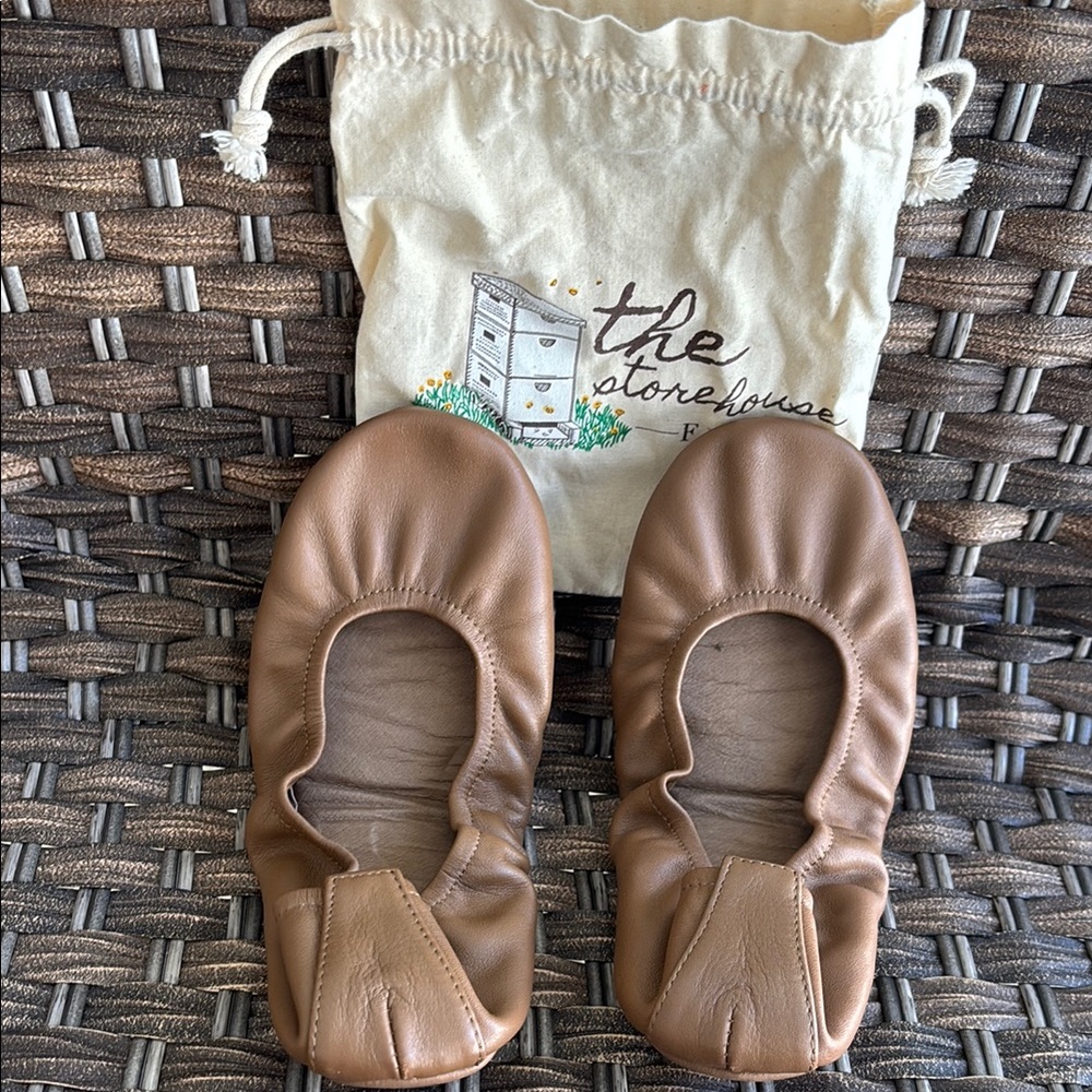 Brown Leather Flats